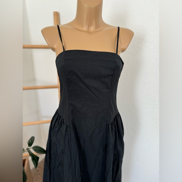 NWT Women's Dropped Waist Midi A-Line Dress - A New Day black 4 - Picture 6 of 6
